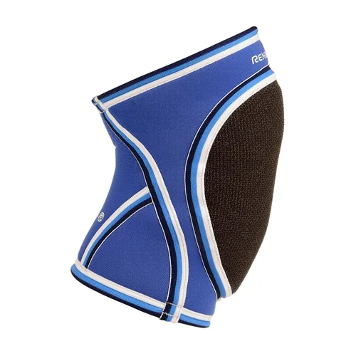 Vista 2 de Rehband Rodilleras originales, rodilleras de neopreno para voleibol y deportes de interior, rodilleras para mujeres y hombres, color: azul, 1 par