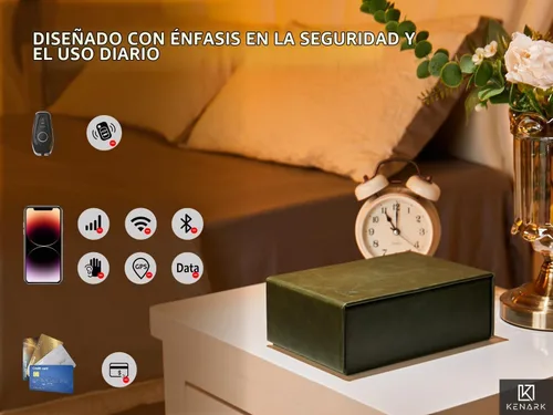 Vista 3 de KK7-DG Faraday - Caja protectora, blindaje de señal, llave antirrobo de coche y bloqueador RFID para vehículos, diseño compacto (verde aguamarina)