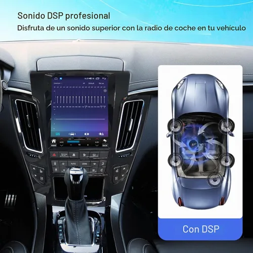 Vista 7 de Radio de coche para Cadillac CTS 2008-2012 Reemplazo estéreo Actualización Carplay Android Auto Pantalla táctil vertical Estilo Tesla con DSP