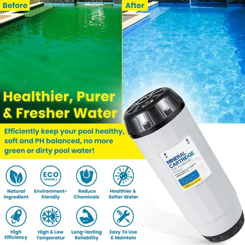 Vista 4 de Repuesto para cartucho mineral Nature2 G45 W28145 N2CG45 W26745 para todos los sistemas de piscina enterrados Zodiac Limited y Professional G o Pro