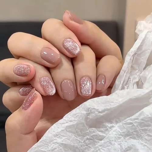 Vista 14 de LIGHT RAIN - Uñas a presión medianas con diseño de galaxia Andromeda, de lujo, reutilizables, de siete capas, con acabado UV, uñas postizas hechas a