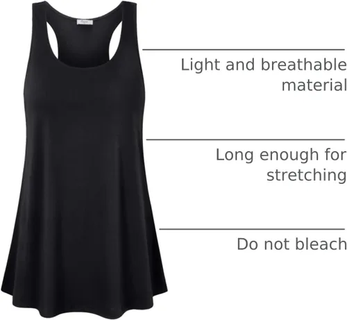 Vista 35 de Cestyle - Camiseta sin mangas para mujer, cuello redondo, corte holgado, para entrenamiento