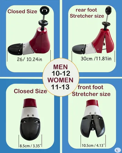 Vista 2 de City Horision Estirador de zapatos para hombres y mujeres, para botas vaqueras, árboles de zapatos ajustables para tenis con cepillo limpiador