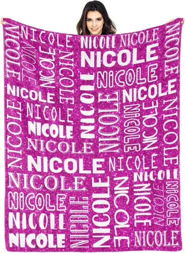 Vista 33 de Dr.TOUGH Mantas personalizadas para niños, mantas y mantas personalizadas con nombre para niños y adultos (color 01, 30 x 40 pulgadas)