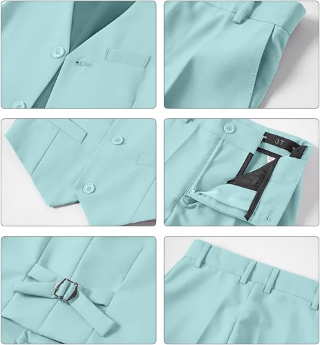 Vista 82 de Conjunto de chaleco para niños, trajes formales, trajes de boda, ropa de vestir