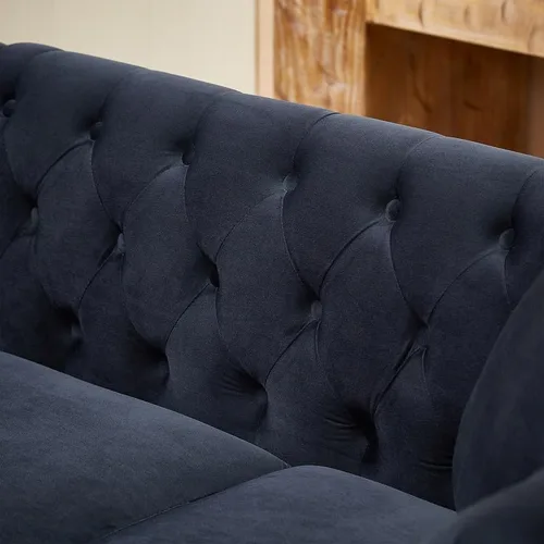 Vista 7 de DHAEY Sofá modular esquinero de gran tamaño de 83.5 pulgadas de ancho, sofás de tela de terciopelo para sala de estar, sofá modular con almohadas