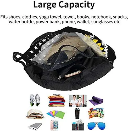 Vista 5 de Mochila con cordón a granel para gimnasio, yoga, deportes al aire libre