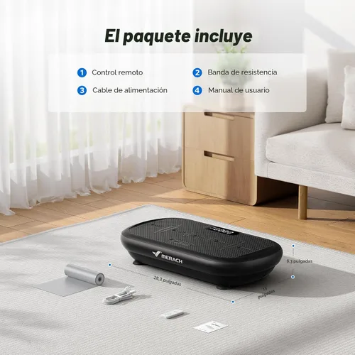 Vista 8 de MERACH - Máquina de plataforma vibratoria para ejercicio, capacidad de 440 libras, Bluetooth y pedal de silicona, estimula la grasa profunda
