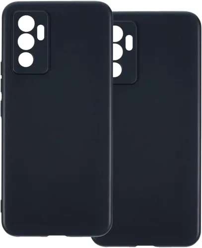 Vista 8 de Paquete de 2 fundas de TPU para Vivo V23E 5G - transparente+negro Negro (Clear+Black)