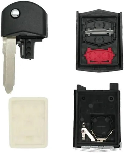 Vista 3 de SEGADEN Carcasa para llave de repuesto compatible con Mazda 3 botones sin llave con tapa para llave remota Fob 2+1 BTN PG536C