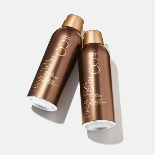 Vista 5 de Hampton Sun Protector solar de niebla continua de bronce SPF 8 Potenciador para tomar el sol Toque de bronce cálido para un brillo instantáneo