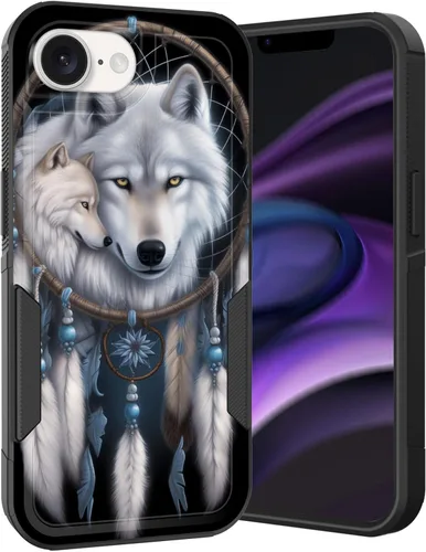 Vista 116 de Funda para iPhone Air, doble capa híbrida resistente resistente a prueba de golpes de policarbonato duro + funda protectora de silicona suave