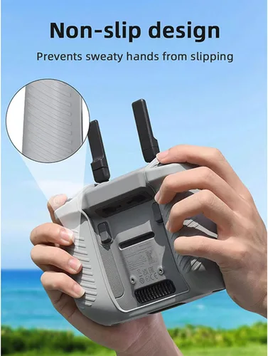 Vista 3 de Funda de silicona para DJI Air 3 RC 2 Controller Funda protectora RC Accesorios de control remoto (gris)