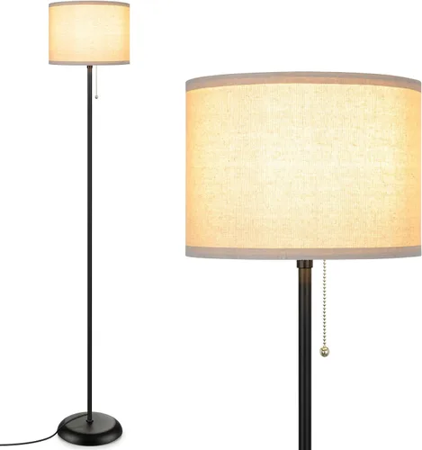 Vista 9 de FOLKSMATE Lámpara de pie para sala de estar, lámpara de pie LED moderna y simple, lámpara alta minimalista para dormitorio, sala de estar, oficina