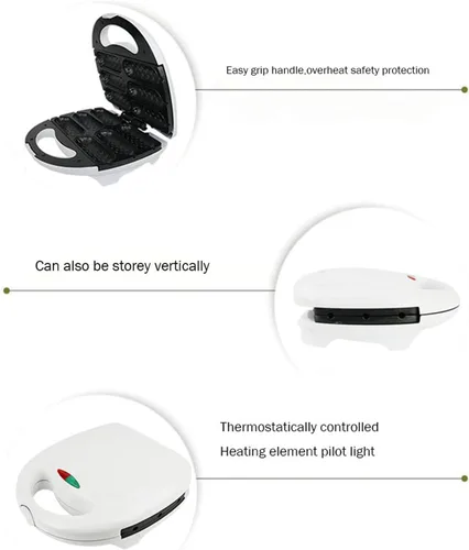 Vista 2 de Máquina para hacer perros de maíz, máquina antiadherente de 750 W para hacer gofres para barbacoas, perfecto para perros calientes en un palo