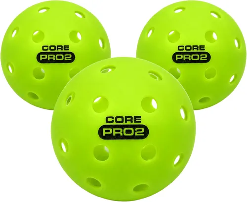 Vista 10 de CORE PRO2 Outdoor Pickleball Balls, 40-Hole Design, Textured Lime Green Surface, Consistent Bounce, Stable Flight and Crack-Resistant Construction