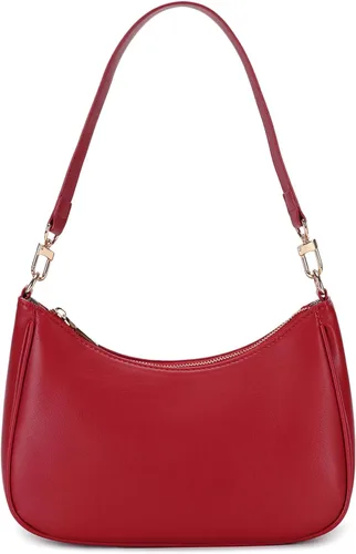 Vista 35 de CYHTWSDJ Bolsos de hombro para mujeres, lindo bolso tote tipo hobo con cierre de cremallera y mini cartera de mano Nailon Negro