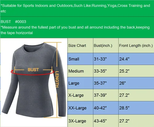 Vista 3 de NELEUS - Camisa deportiva de compresión atlética, de manga larga, para mujer, dry fit, paquete de 3
