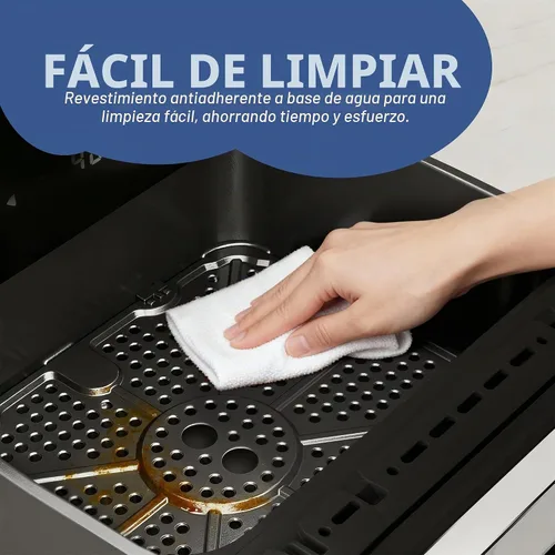 Vista 6 de Freidora de aire de 8 cuartos de galón de gran capacidad, horno freidora de aire digital 8 en 1 con circulación de aire rápida, control táctil