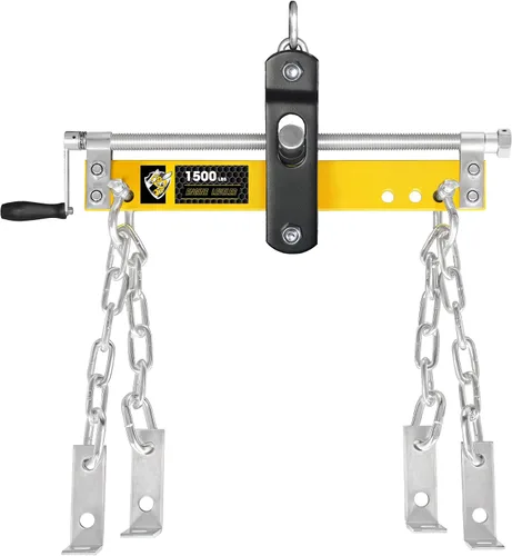 Vista 9 de YELLOW JACKET Soporte de motor, soporte de motor giratorio de 360 grados con brazos ajustables, ruedas giratorias, polipasto de reparación de motor