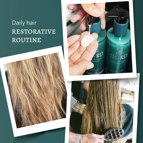 Vista 5 de SH-RD Nutra-Therapy Champú para cabello seco dañado Champú proteico que reduce las puntas abiertas Hidrata el cabello encrespado Adecuado