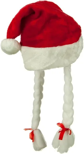Vista 3 de X-mas Hat-Pigtails Christmas Pom Pom Beanie