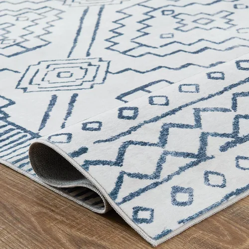 Vista 13 de jinchan Alfombra marroquí de pasillo 2x6 - Alfombra de pasillo lavable a máquina para cocina, alfombra moderna geométrica suave de pelo bajo