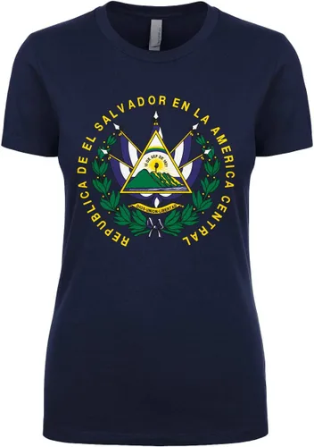 Vista 5 de Cybertela Camiseta para mujer con escudo de armas de El Salvador