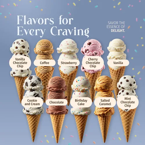 Vista 6 de Triple Scoop - Pastel de cumpleaños prémium (2) mezcla de helado para hacer helados. Simple, fácil, delicioso. De mezcla gourmet a máquina en 5