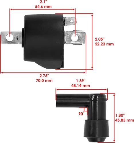 Vista 2 de Caltric Bobina de encendido compatible con Polaris Big Boss 400L / Scrambler Sport Sportsman 400 / Trail Blazer 250 400 / Trail Boss 250 350L