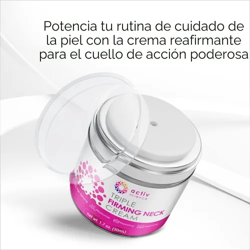 Vista 5 de ACTIVSCIENCE Crema reafirmante para el cuello - Hidratante facial antienvejecimiento natural con retinol, colágeno y ácido hialurónico - Crema