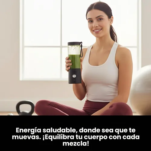 Vista 9 de Licuadora portátil para batidos – Mini licuadora personal de 16 onzas, USB-C recargable y autolimpiante, color negro