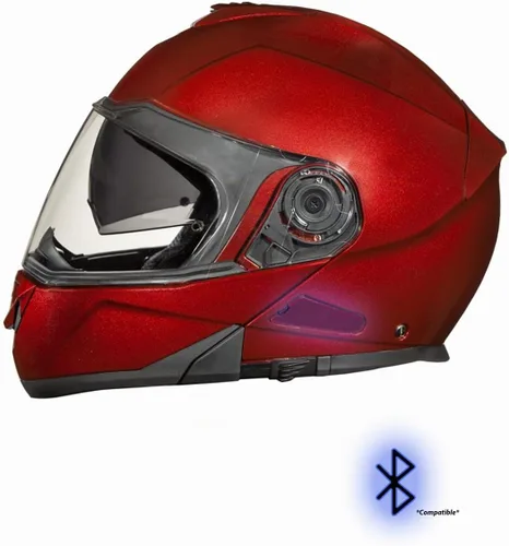 Vista 2 de Daytona Helmets Glide - Casco modular de motocicleta – Casco abatible aprobado por DOT – Casco de motocicleta de cara completa listo para Bluetooth