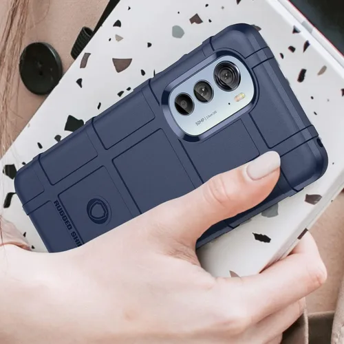 Vista 7 de Funda delgada para Motorola Edge 2022, resistente funda delgada con protección de lente de cámara de grado militar a prueba de golpes, probada