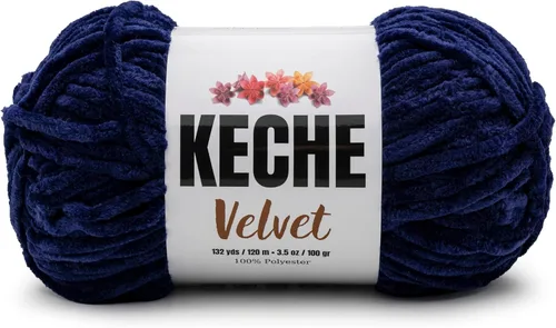 Vista 77 de Keche Hilo para ganchillo, hilo de terciopelo, chenilla suave, manta de bebé voluminosa amigurumi Yarn 3.53 oz (132 yardas) - Arona