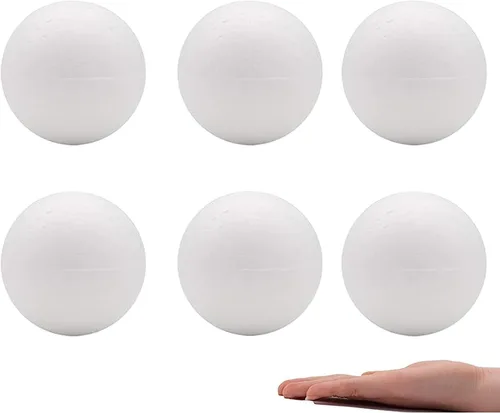 Vista 6 de Crafare Bolas de espuma de poliestireno de 4 pulgadas para manualidades, bola de espuma lisa blanca para primavera, vacaciones, manualidades