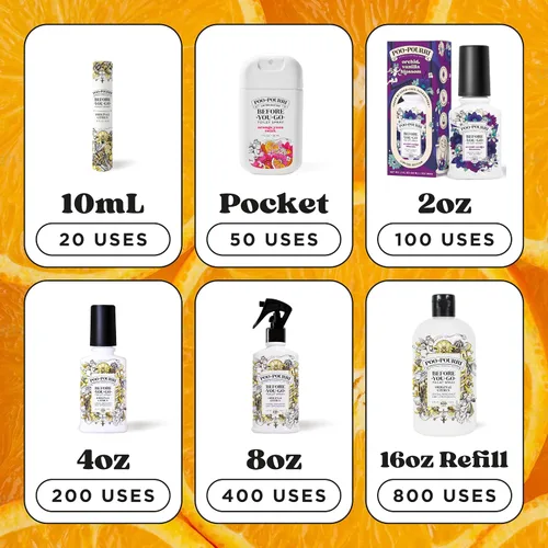 Vista 11 de Poo-Pourri Before-You-Go - Pulverizadores de bolsillo para inodoro, Bloom