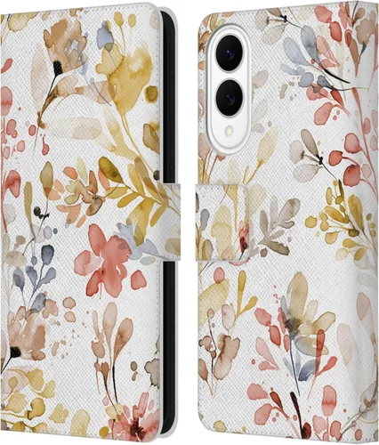 Vista 140 de Head Case Designs Officially Licensed Ninola Beige Wild Grasses Leather Wallet Case Compatible with Samsung Galaxy A07 4G