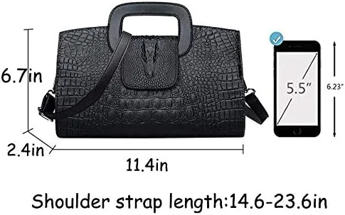 Vista 2 de Goclothod Bolso de mano con asa superior para mujer estilo vintage con solapa bandolera