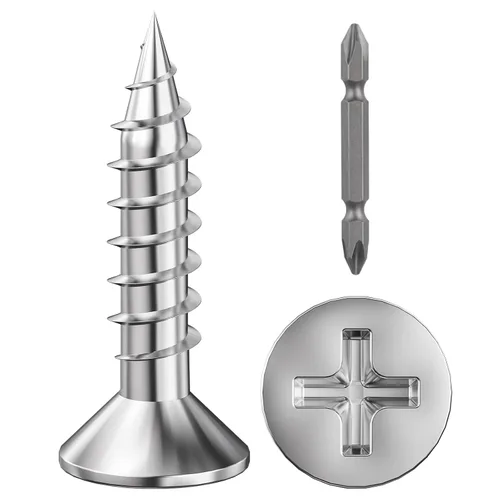 Vista 7 de Wensilon (1200 piezas) #4x1/2 Tornillo para madera negro de metal autorroscante de cabeza plana