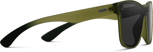 Vista 4 de WearMe Pro - Gafas de sol polarizadas de espejo completo con lente plana cuadrada moderna