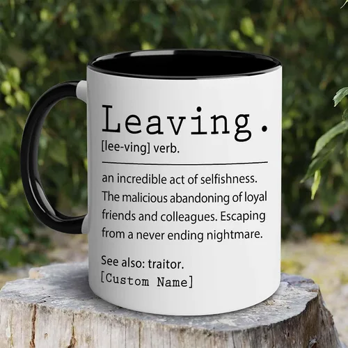 Vista 3 de WHIDOBE Taza de despedida personalizada de compañero de trabajo para mujer, taza de despedida personalizada de 11 oz y 15 onzas para compañero