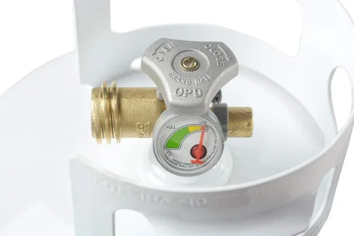 Vista 10 de Flame King YSN230b - Cilindro de tanque de propano de acero de 20 libras con válvula OPD y calibre integrado, vertical de 20 libras