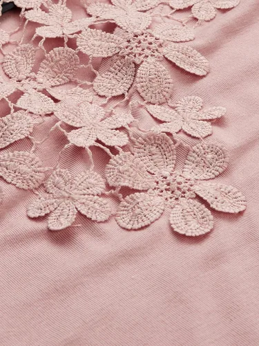Vista 4 de DIDK Body de encaje floral transparente con lazo en la espalda para mujer