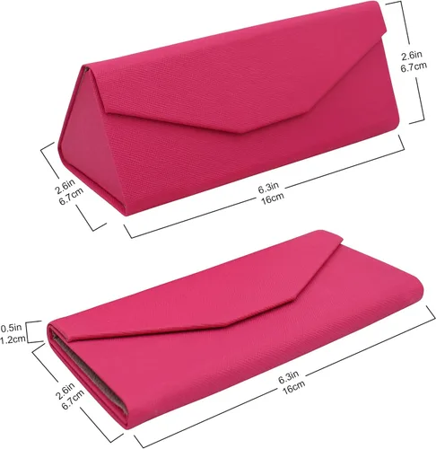 Vista 129 de Real Sic Funda para lentes de sol para hombres y mujeres, soporte magnético plegable para lentes de sol, inspirado en el color sólido