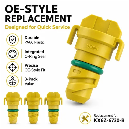 Vista 4 de 3pc tapón de drenaje de aceite de plástico KX6Z-6730-B reemplazo para Ford/Lincoln
