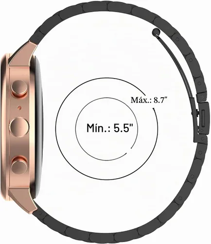 Vista 4 de Compatible con Michael Kors Access Gen 5 Bradshaw/Lexington - Pulsera de metal de repuesto de acero inoxidable sólido para MK Access Gen 5 Lexington
