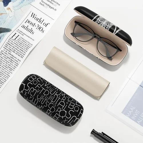 Vista 6 de Estuche para lentes, funda protectora rígida para gafas, unisex, para mujeres y hombres