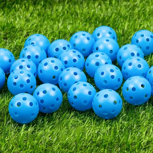 Vista 6 de Pelotas de golf de plástico para práctica de vuelo limitado, pelota de entrenamiento de golf hueca para práctica de swing, pelotas de golf