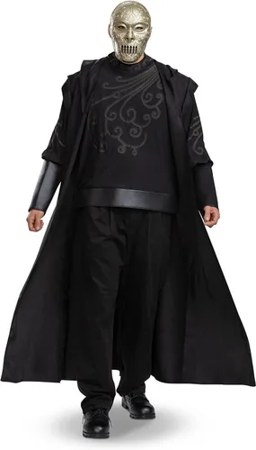 Vista 4 de Disfraz de mortífago, disfraz oficial de Harry Potter para adultos y tocado